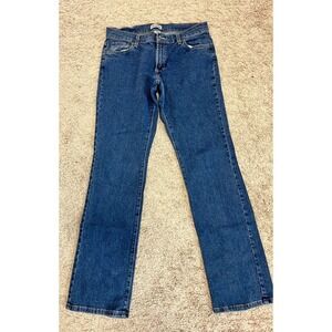 Vintage Austin Clothing 10 Long Jean Medium Wash Y2K Straight Leg Mid-Rise